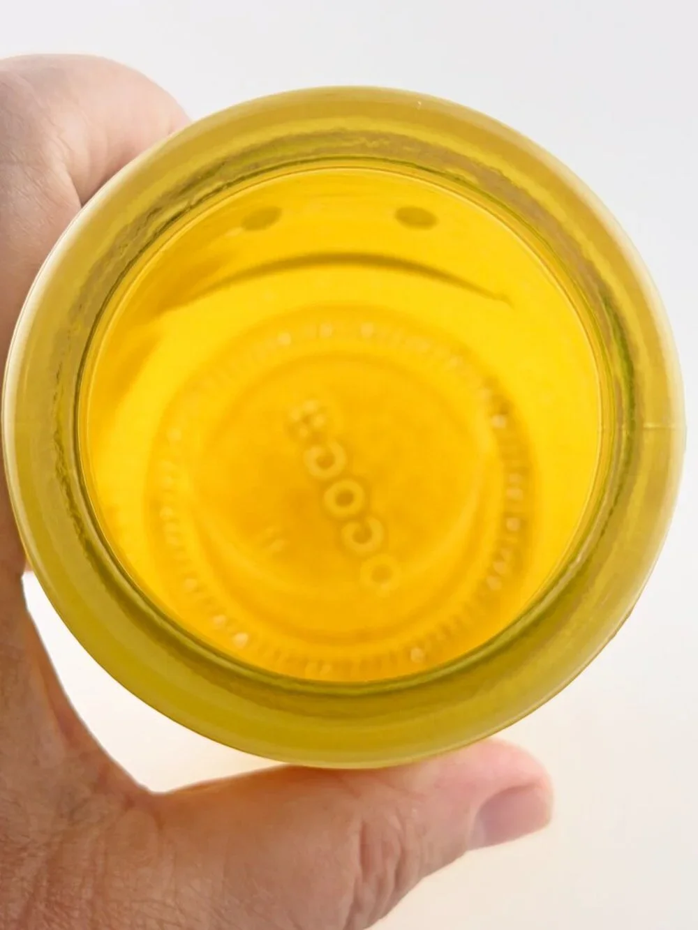 Yellow Glass Smiley Face Vase Milk Bottle Jar Y2K Decor